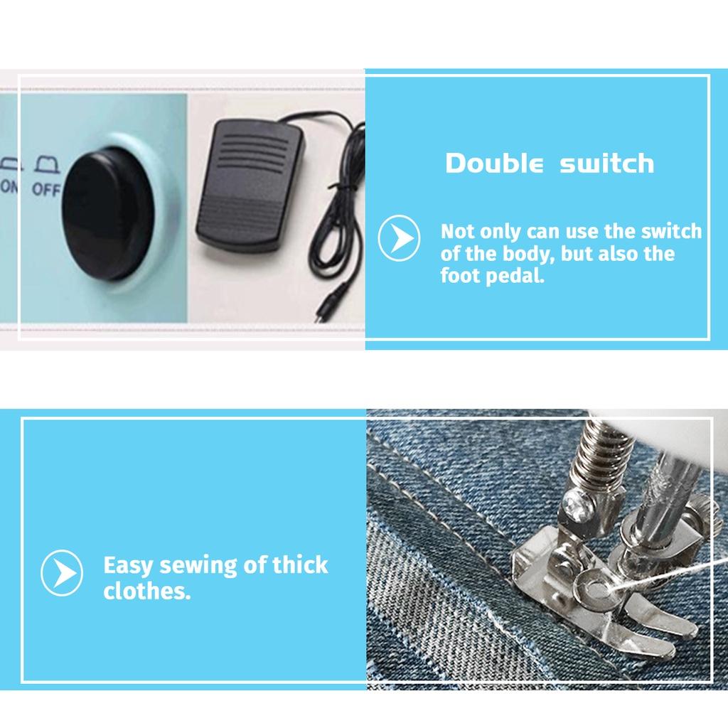 100-220V 6W 12 Stitches Tailor 2 Speed Foot Pedal Desktop Electric Sewing Machine Mini Portable Household Sewing Machine
