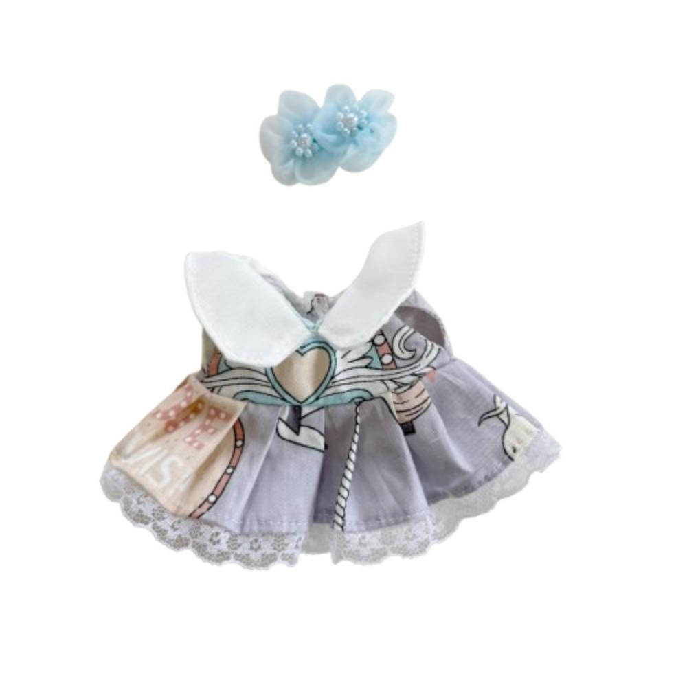 

1 комплект Одяг для ляльки Лабубу ручної роботи Градієнтний картатий комплект 17 см Одяг для плюшевих ляльок Дитячий подарунок Style 3