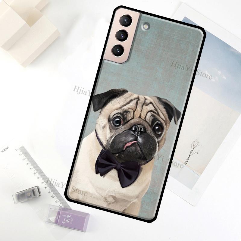 Pug Dog Case For Samsung Galaxy S23 Ultra Note 20 10 S9 S10 Plus S20 S21 FE S22 Ultra Phone Cover