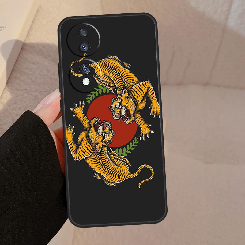 Tiger Red Sun Japan Art Case For Honor X9b X9a X8a X7a X6a X6 X7 X8 X9 8X 9X Honor Magic 5 Pro 50 70 90 Lite Cover