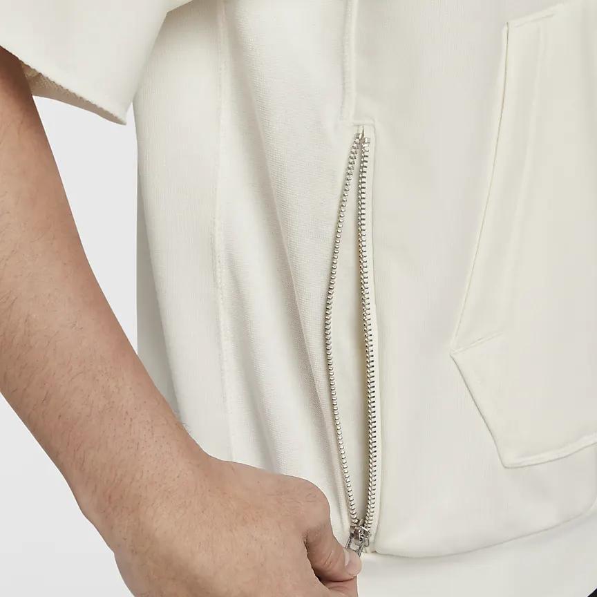 Nike SS23 Standard Issue CHBL Letter Embroidery Quick-Dry Hooded Short Sleeve Sweatshirt Men Sweatshirt Sail HF6152-133