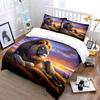 Relaxing Lion, Sunset Background. Bedding Sets Duvet Cover Sets Duvet Covers Pillowcases(1*Duvet Cover 2*Pillowcases Without Duvet Insert)