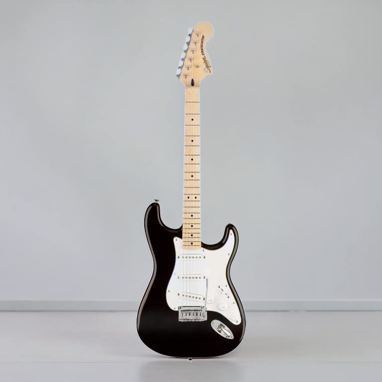 Squier by Fender Affinity Series™ Stratocaster® Electric Guitar, Maple Fingerboard, White Pickguard, Black Soft Case