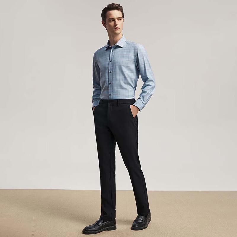 YOUNGOR Men s Wool Blend Slim Fit Shirt 42