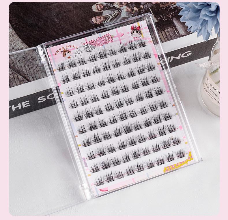 

Oxygen Sweetheart C Curl Glue-Free Natural False Eyelashes - Lively, Photogenic, Segmented Comic Eye Style