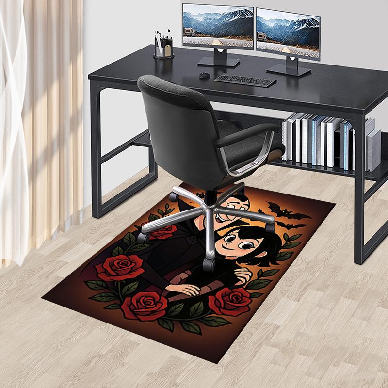 

Dracula & Mavis Office Chair Mat: Halloween Home Decor , Sofa Carpet , Office Rug Gift for Any Room.122321a 60cm by 90cm
