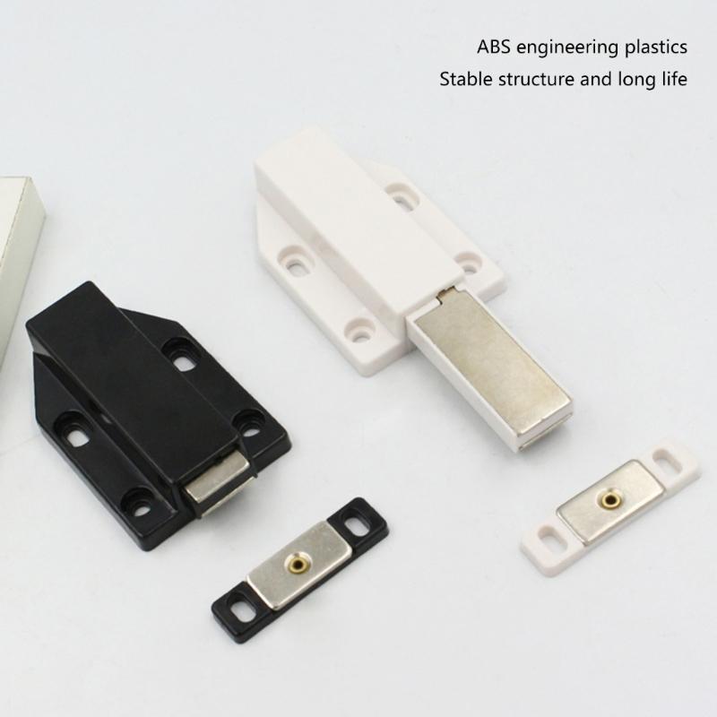 2pcs Push Open Cabinet Latches with Long Strokes Magnet Cupboard Push Latches Push to Open Latches for Tight & Secure