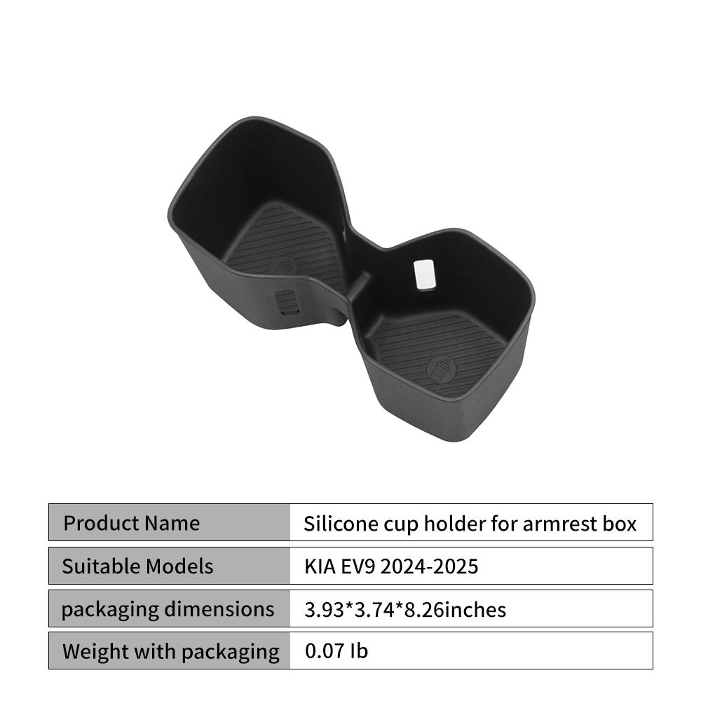 Cup Mat Central Control Armrest Silicone LHD/RHD Wireless Charger Mat For KIA EV6/EV9 2024-2025 Rear Screen Storage Box