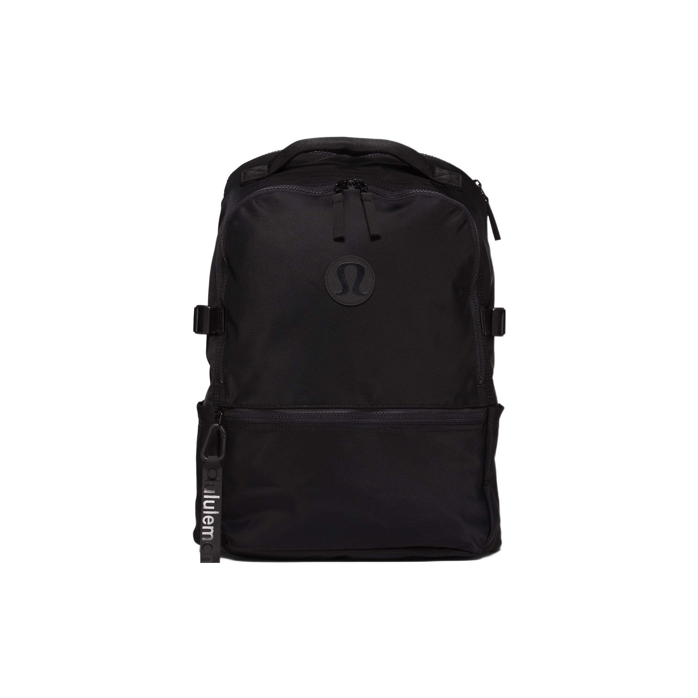 Lululemon New Crew 22L Zipper Oxford Fabric Backpack Unisex Backpack Black LU9AFAS Black/BLK