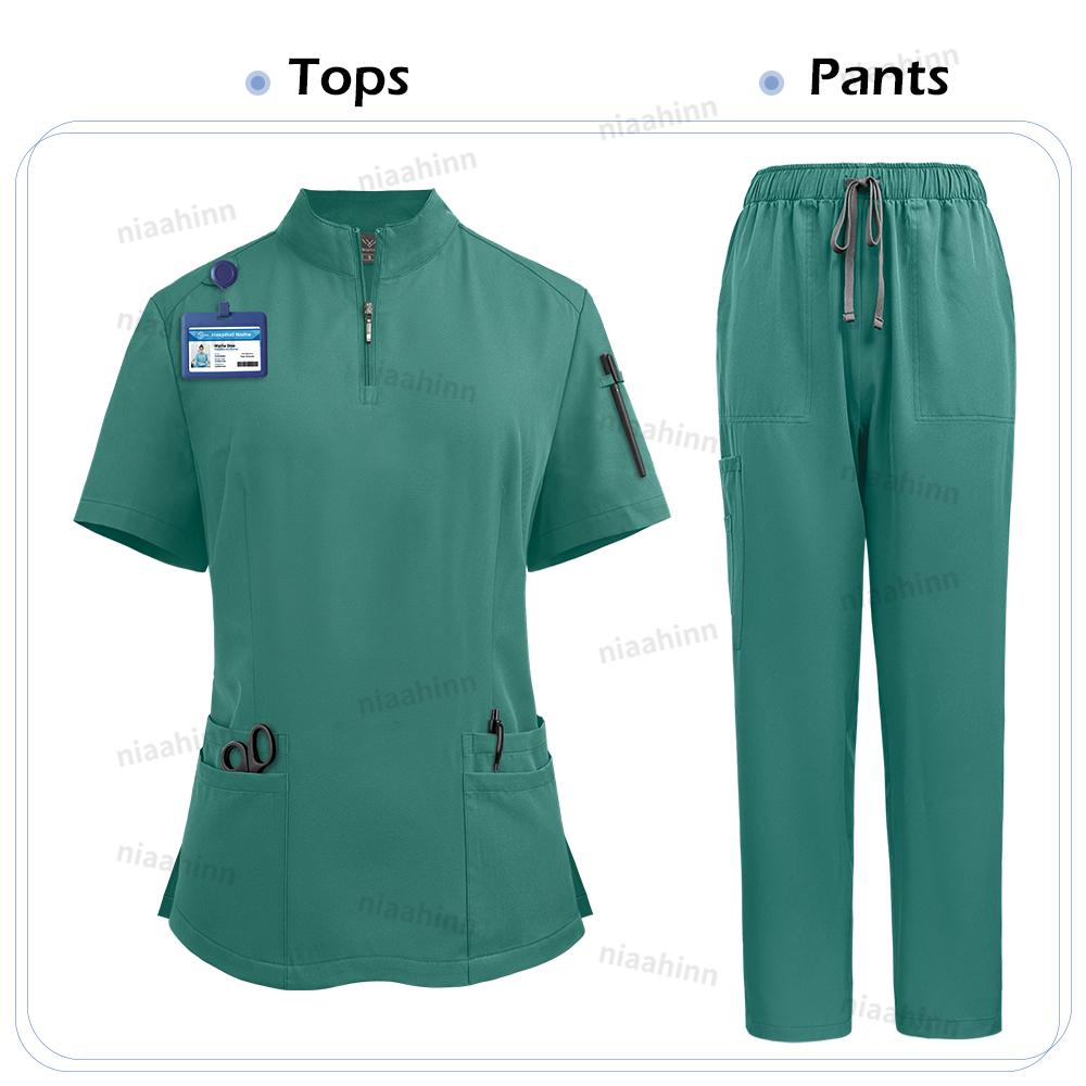 Uniformi chirurgiche Niaahinn, abbigliamento medico per donna, multicolore, per clinica veterinaria, ospedale per animali, clinica dentistica.