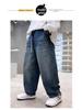 2025 Jungen Samtgefütterte Straight-Leg Jeans: Trendige Teenager-Freizeit-Herbsthosen