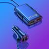 36W USB Car Charger Fast Charging One To Four Rear Seat Car Charge QC3.0 for IPhone Xiaomi 13 Samsung Huawei Car Phone Adapter