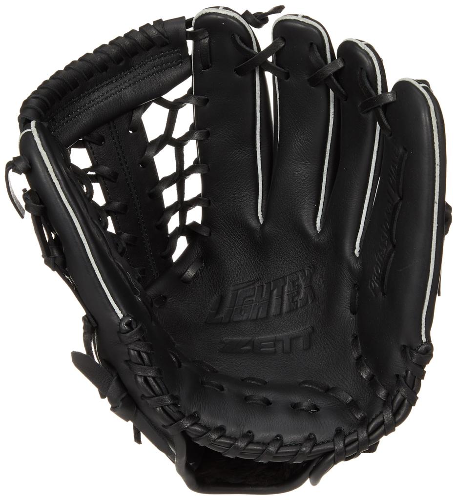 ZETT Litex Baseball and Softball Black BSGB3910L Glove, Left-Handed Throw, (1900),