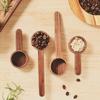 Coffee Measuring Scoop Walnut Wooden Coffee Spoon Kitchen Measuring Tablespoon Sugar Spice Powder Spoon Coffee Accessories Tools