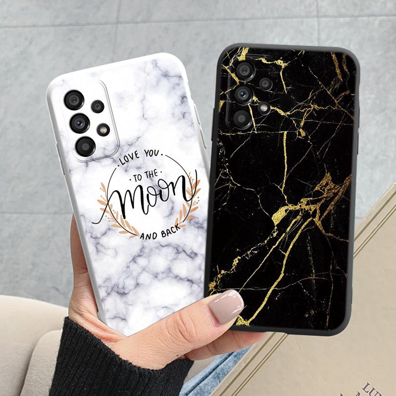 Case For Samsung Galaxy A53 5G A 53 Back Cover Protective Silicone Funda Fashion Marble Stone Texture Coque For Samsung A53 Capa