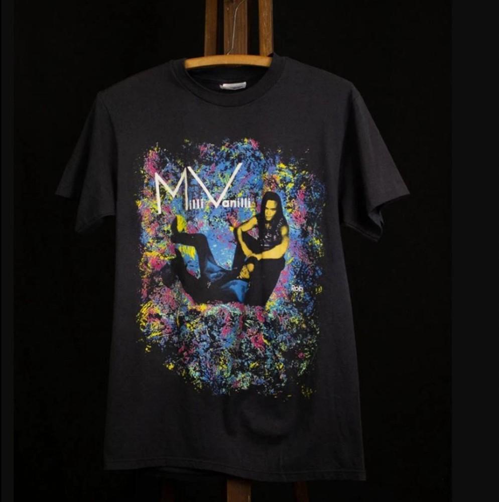 Milli Vanilli Band Concert Black Unisex T-shirt Full Size S to 4XL