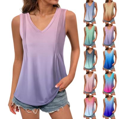 Tanktop für Damen und Mädchen, einfarbig, lässiges Oberteil, Tanktops für Damen, lockere Passform, ärmellose Tops, fließend