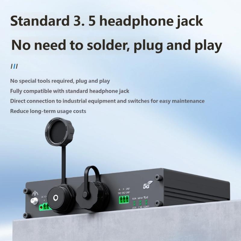 IP68 Waterproof 3.5mm Auxiliary Panel Mount Socket 3.5mm TRS Threaded Connector With Protective Cap For Harsh Environment