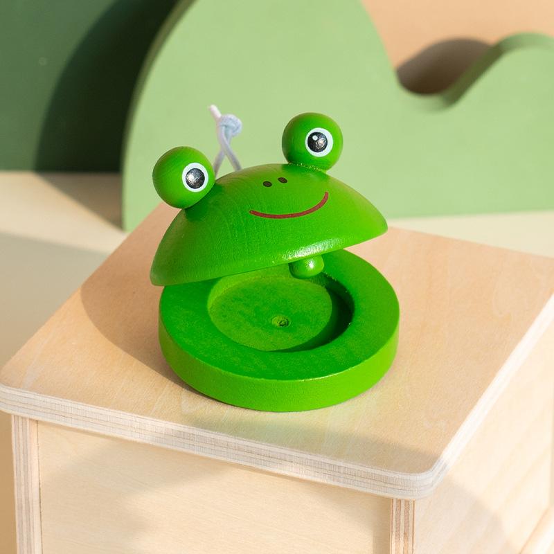 Creative Wooden Children'S Castanets Orff Musician Percussion Castanets Cartoon Animals Early Education Enlightenment Baby Toys