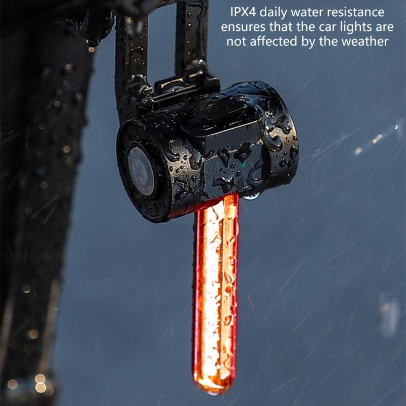 Smarted Rear Bike Light Rechargeable Waterproofed Bicycles Rear Cycle Light for Saddles and Seatpost