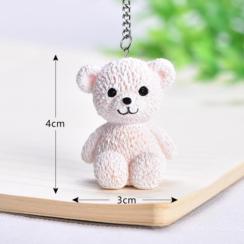 Cartoon Resin Bear Doll Women Men Cute Anime On Bag Car Trinket Jewelry Wedding Party Girls Gift Bag Charm