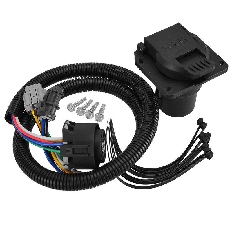 7-Pin In Bed Trailer Wiring Harness Plug Fit for Ford GM Nissan Frontier Xterra Suzuki Equator