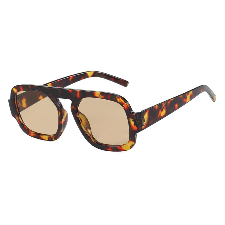 Retro Pilot Square Sunglasses Lady Fashion Simple Ins Black Tea Sun Glasses For Women Men Trending Outdoor Casual Shades Uv400