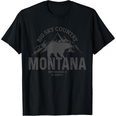 Montana USA Vintage Grizzly Bear America Souvenir T-Shirt