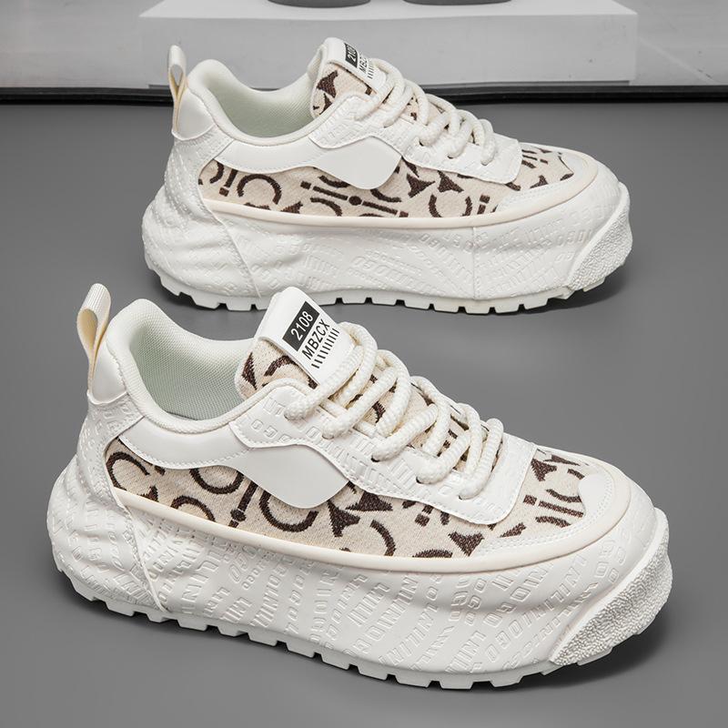 Korean version of high-end thick-soled men's shoes, fashionable and versatile height-increasing sports dad shoes, men's non-slip and wear-resistant c