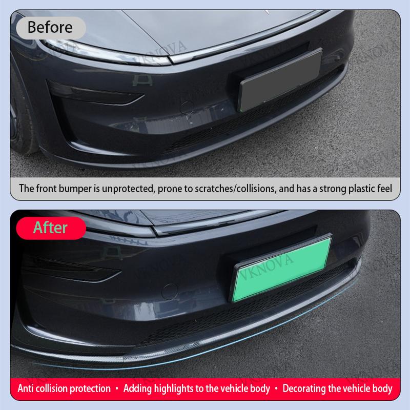 For Model YL 6Seat 2026 YJuniper Car Front Bumper Lip Splitter Spoiler Skirt Protector Body Trim Bumper Lip Strip Car Side Skirt