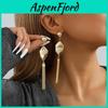 Elegant Geometric Tassel Long Earrings For Women 2023 Gold Fashion Jewelry
