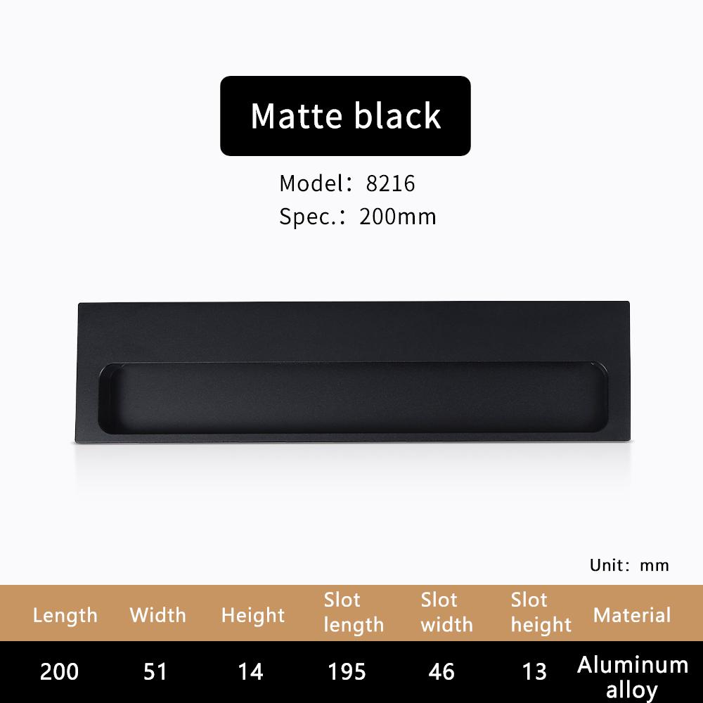 Modern Minimalist Recessed Aluminum Alloy Furniture Handle Embedded Pull for Cabinet Drawer Wardrobe