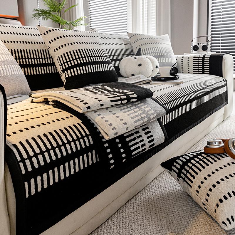 Chenier Sofa Cushion  New Four-Season Universal Straight Row Seat Cushion Light Luxury High-End Sofa Cover Cover Cover Towel