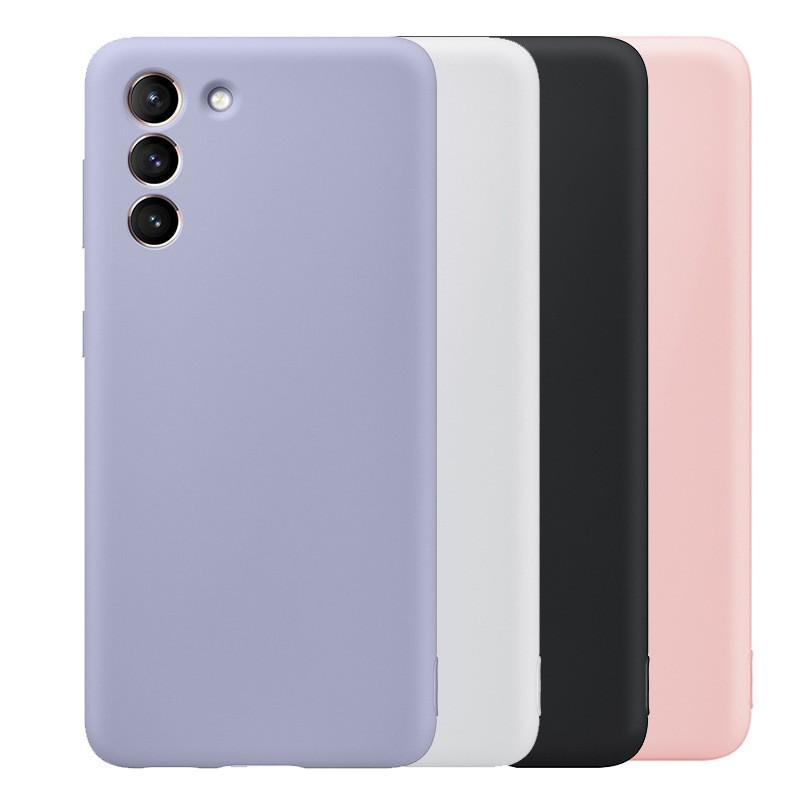 Liquid Silicone Phone Case Galaxy S21 Ultra Full Coverage Shockproof Anti-Scratch Slim Protective Cover