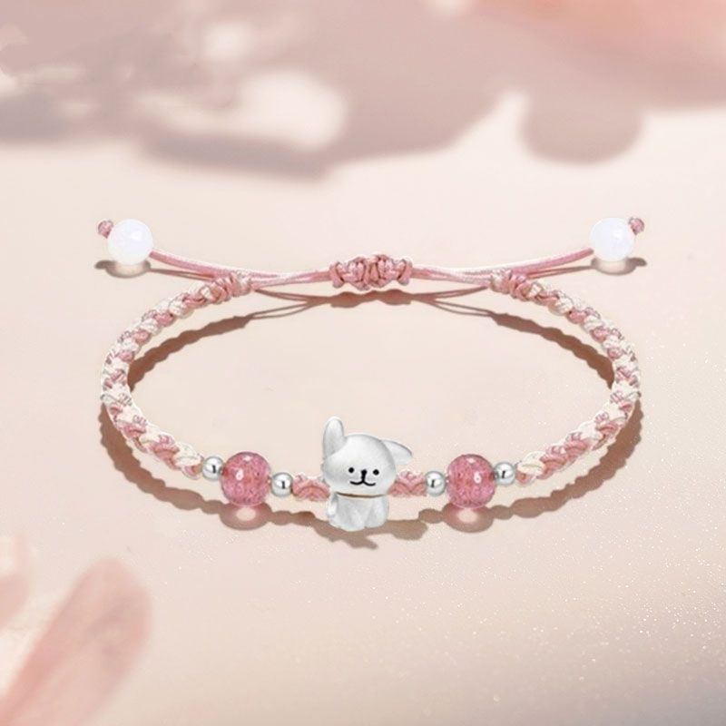 Line Puppy Children's Day Couple Weaving Hand Rope for Girls 520 Gifts Couple Bracelet