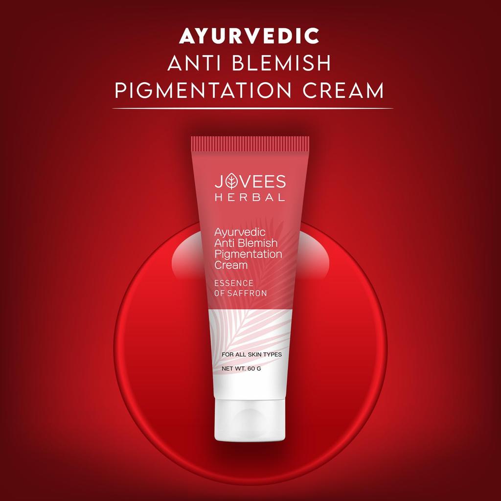 Jovees Herbal Anti Blemish Pigmentation Face Cream 60g | Reduces Dark Spots | Brightening Moisturizer For Even Skin Tone