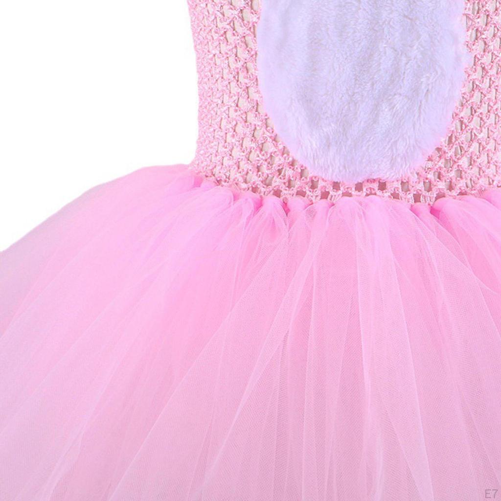 Easter Costume Tutu Set Ears Headdress Cute Hair Accessories Bunny and Tail for Birthdays