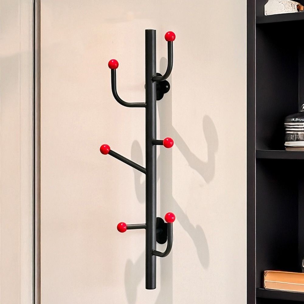 4/6 Hooks Cap Holder Saving Space Wall Hooks Durable Wall Mounted Coat Rack  Bedroom