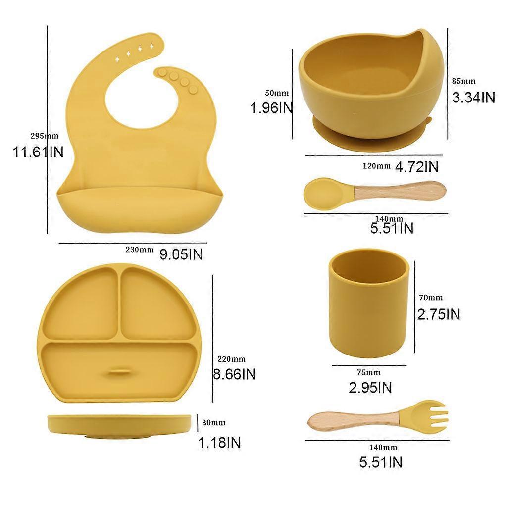 5-Piece Silicone Baby Feeding Set
