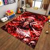 Fantasy Warrior Rug with Red Background Suitable for use as an anti-slip game mat for living room and bedroom sofas