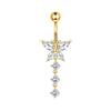 Bobisty14G Belly Button Bars for Women Surgical Steel Belly Bar CZ Butterfly Snake Clicker Navel Ring Body Piercing Jewellery