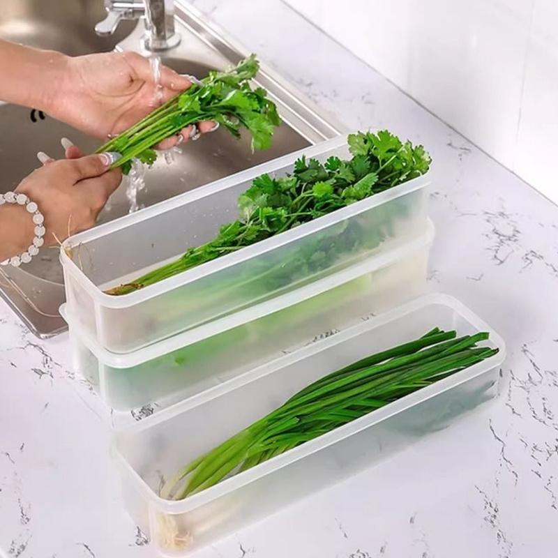 Sealed Refrigerator Storage Box Fresh Keeping Clear Food Container BPA Free for Kitchen Fridge Organization