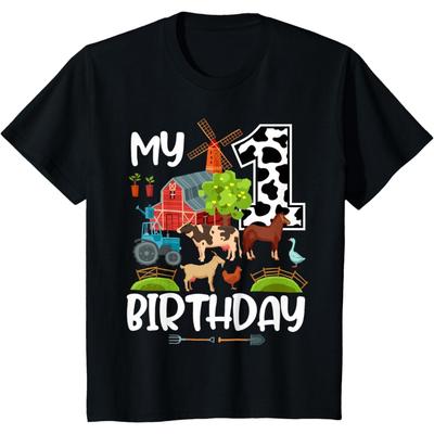 Mein 1. Geburtstag Bauernhof Traktor Tiere - Geschenk für 1-Jährige T-Shirt