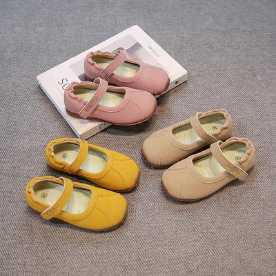 Girls Flat Shoes Candy Color Sweet Kids Loafers Non-slip Soft Sole 2025 New Children Princess Shoes Hook&loop Ins Trendy Cute