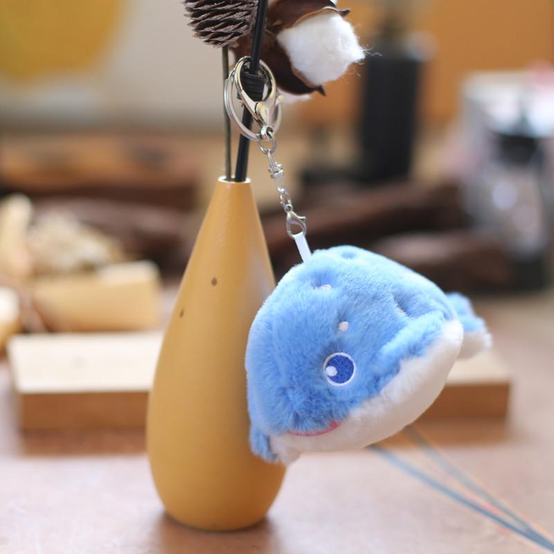 Cute Cute Marine Animal Dolphin Pendant Plush Toy Little Whale Bag Hanging Shark Keychain