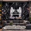 Wall Hanging Tapestry Custom NameRammstein Pattern Personalized Printed Fabric Wall Decor