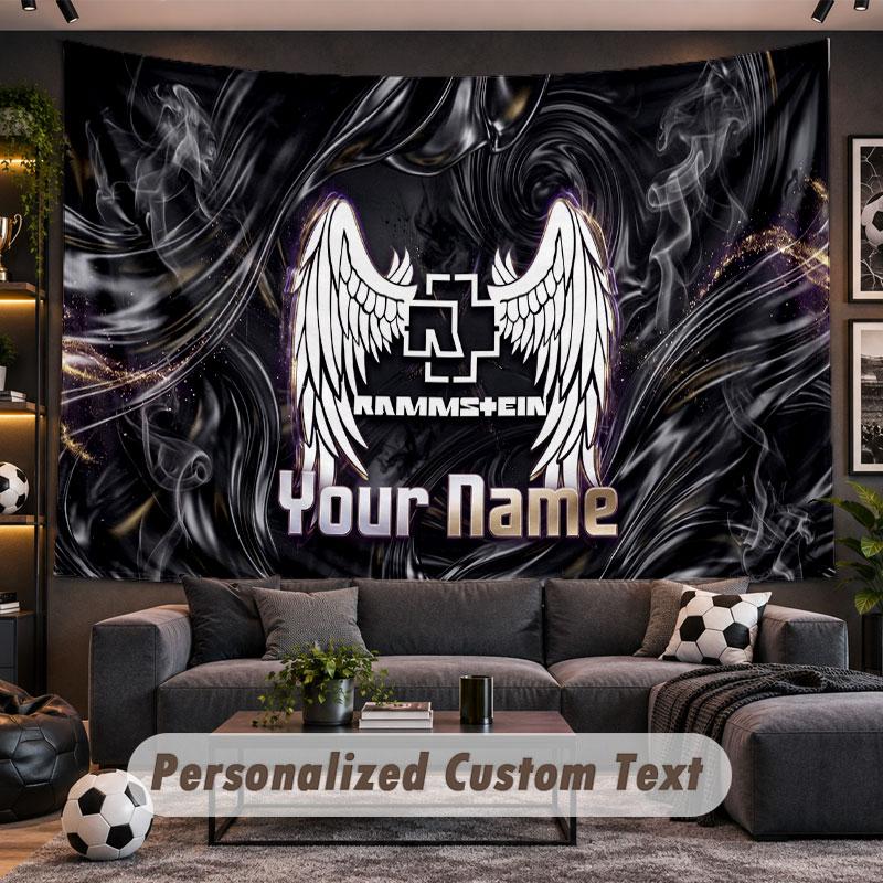Wall Hanging Tapestry Custom NameRammstein Pattern Personalized Printed Fabric Wall Decor