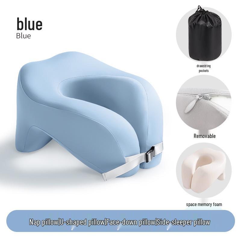 Almofada de Viagem em Espuma de Memória em Forma de U para Suporte de Pescoço