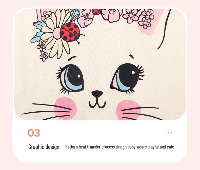 Little Maven Girls' Cute Summer Short-Sleeve T-Shirt - 100% Cotton, Breathable, Sweet Design