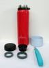 Peacock Water Bottle, Stainless Steel, Rubber Material, Mug Type (with Strap), Large Capacity, 1.0L, Signal Red, AKD-RS100 RSG